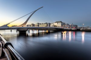 Samuel Beckett Bridge in Dublin, Ireland